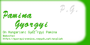 pamina gyorgyi business card